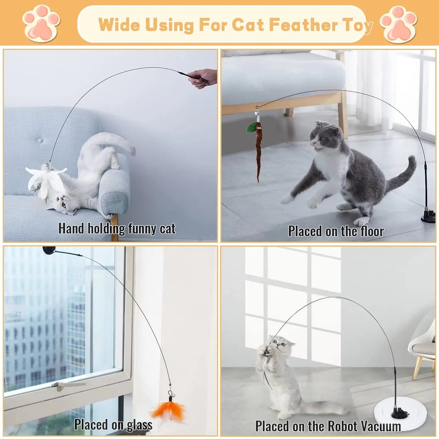 Cat Feather Wand